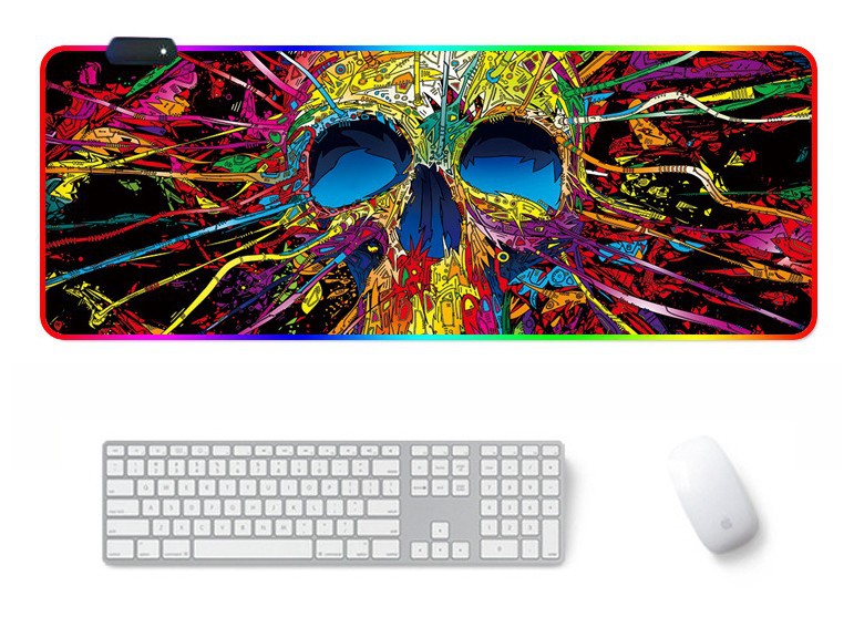 Color Pattern Skull Game Symphony Table Mat Eating Chicken E-sports G...