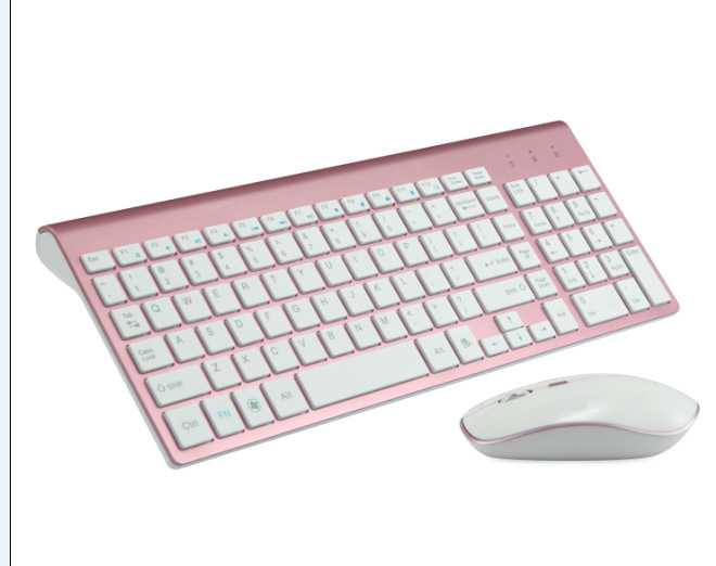 Wireless Keyboard And Mouse For Business Office - Pink