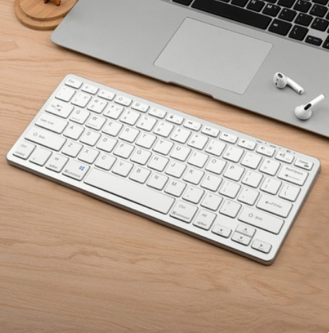 Wireless 2.4G Charging Silent Keyboard Mouse Set - Silver-Only keyboard