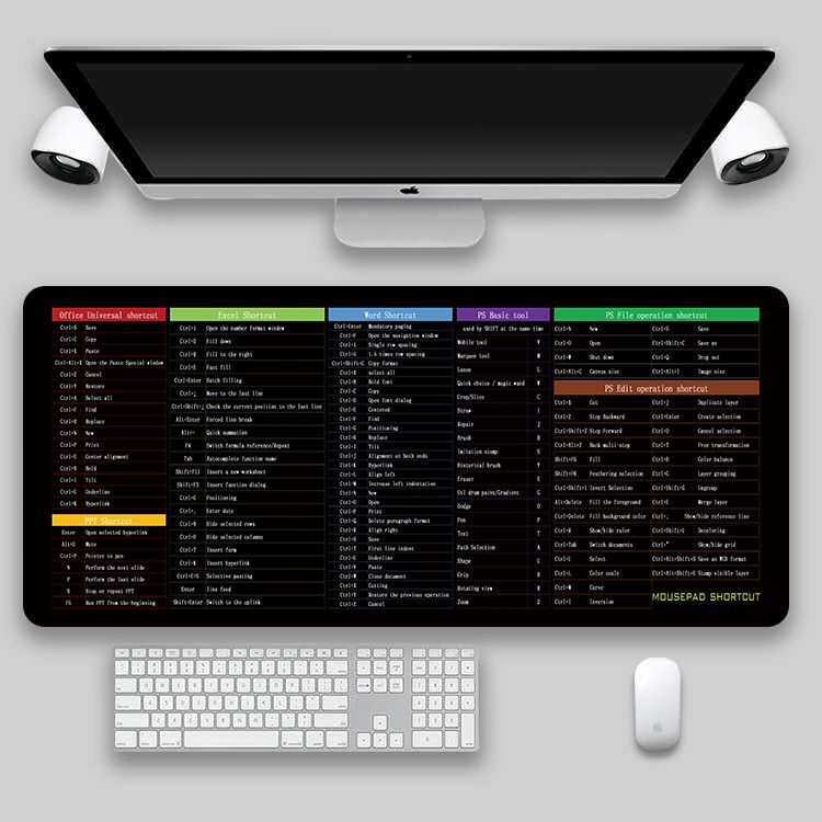 Shortcut Key Mouse Pad Oversized Thickened Desk Keyboard Pad - 300x80...