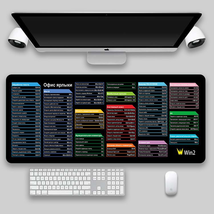 Shortcut Key Mouse Pad Oversized Thickened Desk Keyboard Pad - 400X90...