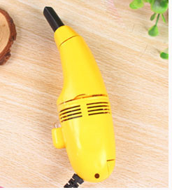 Mini Computer Keyboard Cleaner Keyboard Brush - Yellow-USB