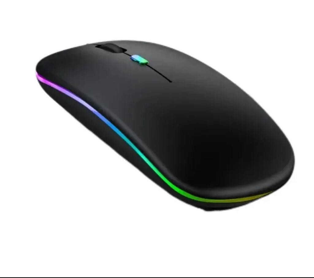 New Slim Silent Rechargeable Wireless Mouse RGB LED USB Mice MacBook ...