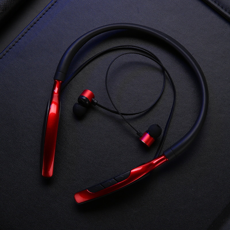 Bluetooth Headset In-Ear Pluggable Memory Card - Red