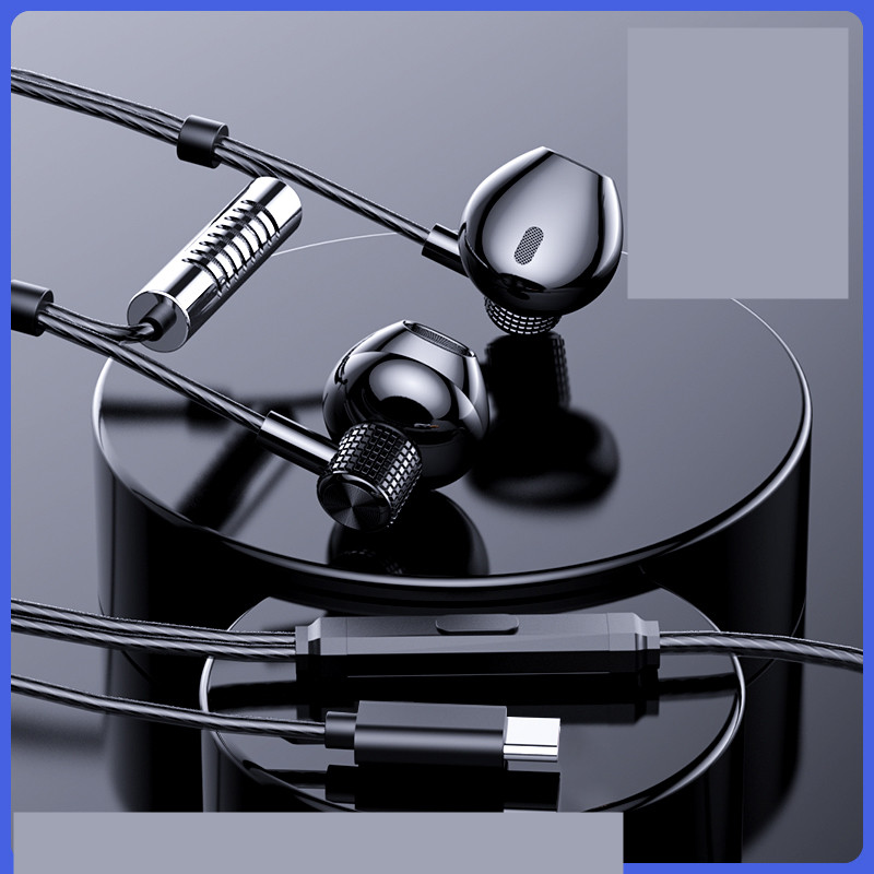 Dual Microphone Sound Card Wired Headset In-ear - B