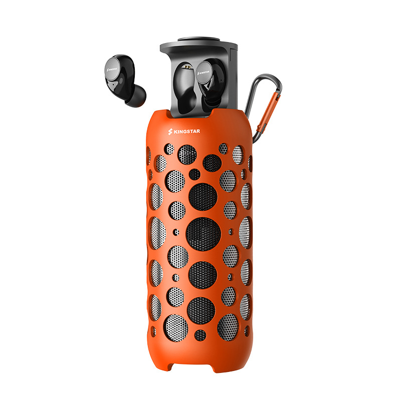 Outdoor Mini Wireless Bluetooth Audio Headset - Orange