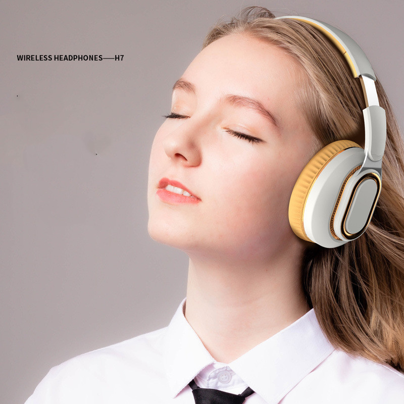 H7 Bluetooth Headset Wireless Card Folding Subwoofer USB-C Gaming Spo...