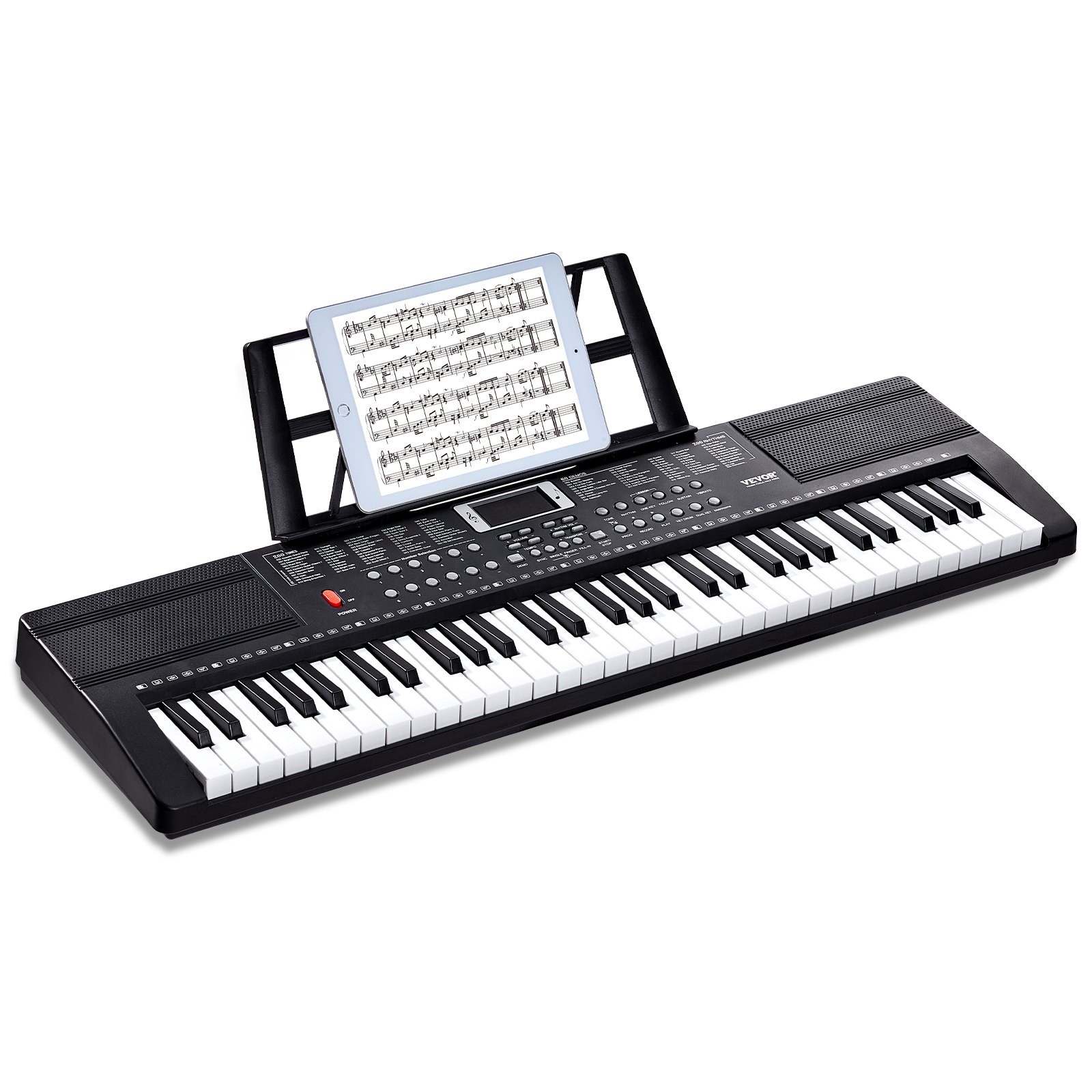 61 Key Digital Keyboard Piano, 200 Tones 200 Rhythms, Electric Portab...