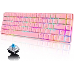 Professional Gaming Keyboard Mechanical Mini 68 Keys RGB LED Backlit ...