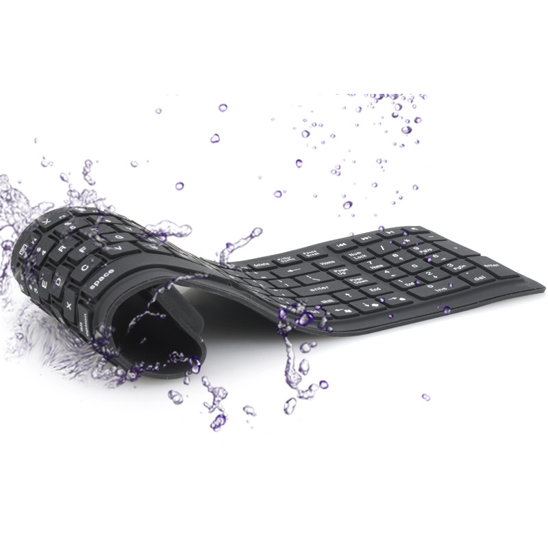 Bluetooth folding silicone keyboard Foldable silicone Bluetooth keybo...