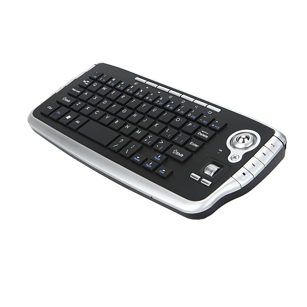 Mini 2.4G wireless keyboard and mouse in one keyboard - Silver grey