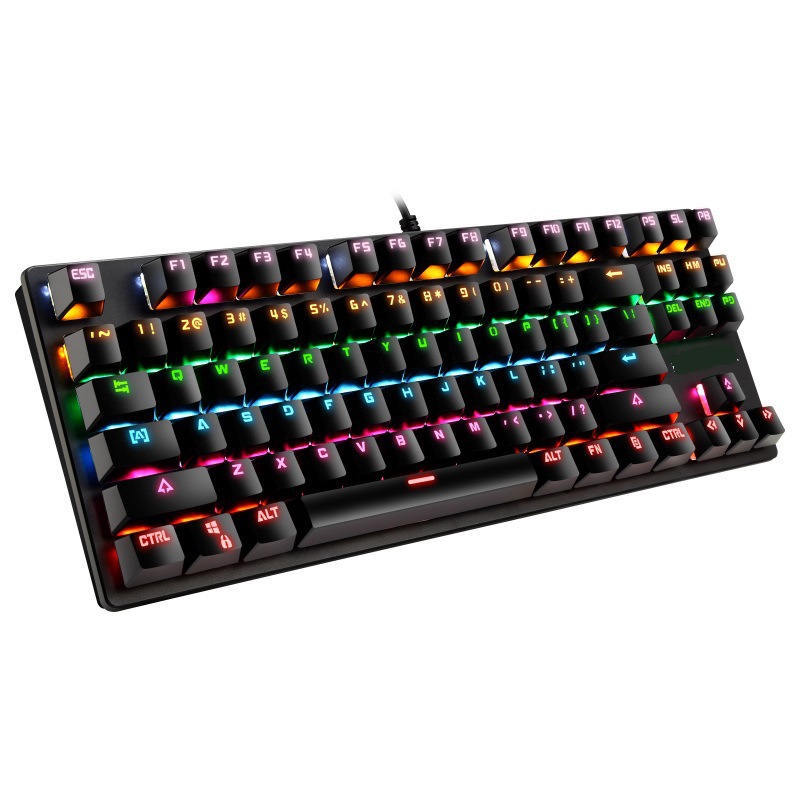 Marquee Colorful 87-key Gaming Mechanical Keyboard - Black