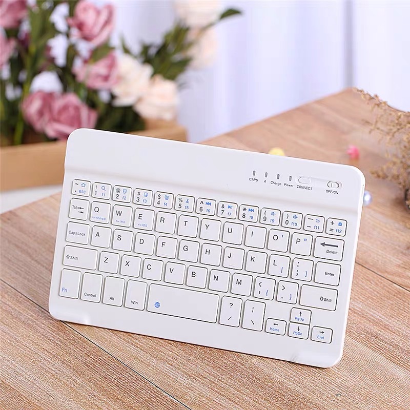 Bluetooth keyboard wireless portable ultra-thin mouse keyboard - White