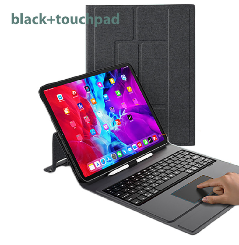 Bluetooth Keyboard Protector Integrated Touch Panel Tablet - Black touch