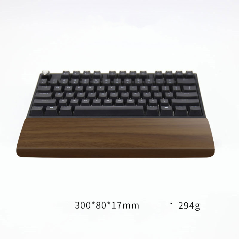 Mechanical Keyboard Wooden Hand Rest Wrist Support Wrist Pad - Brown-S