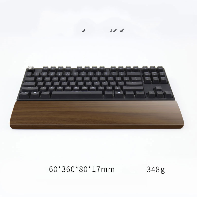 Mechanical Keyboard Wooden Hand Rest Wrist Support Wrist Pad - Brown-M