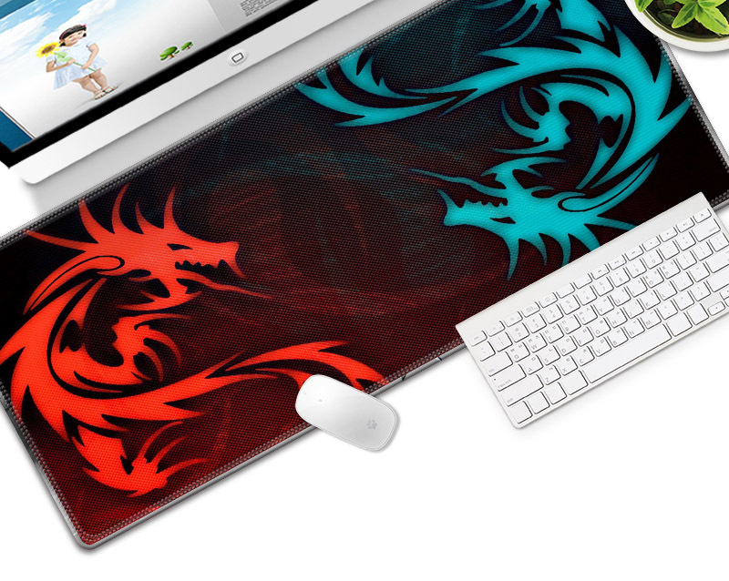 Gaming office keyboard pad mouse pad 80x30cm - Black