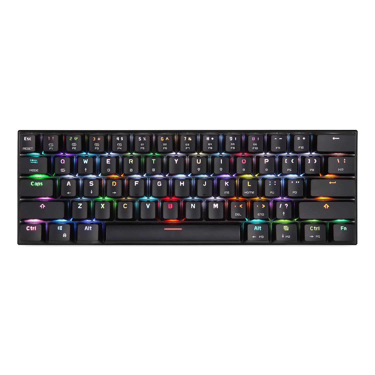 Bluetooth Wireless Dual Mode Mini Keyboard Mobile Phone Tablet - Black-B