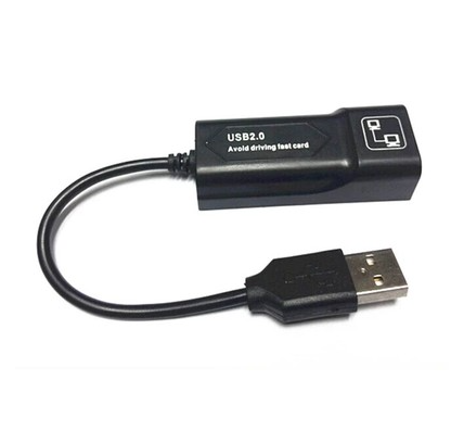USB Wired Network Card Free Drive USB2.0 To Network Port - Black-2.0