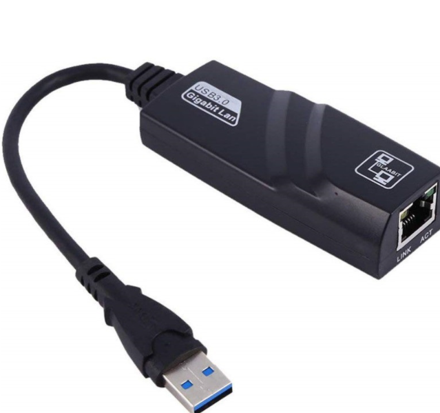 USB Wired Network Card Free Drive USB2.0 To Network Port - Black-3.0