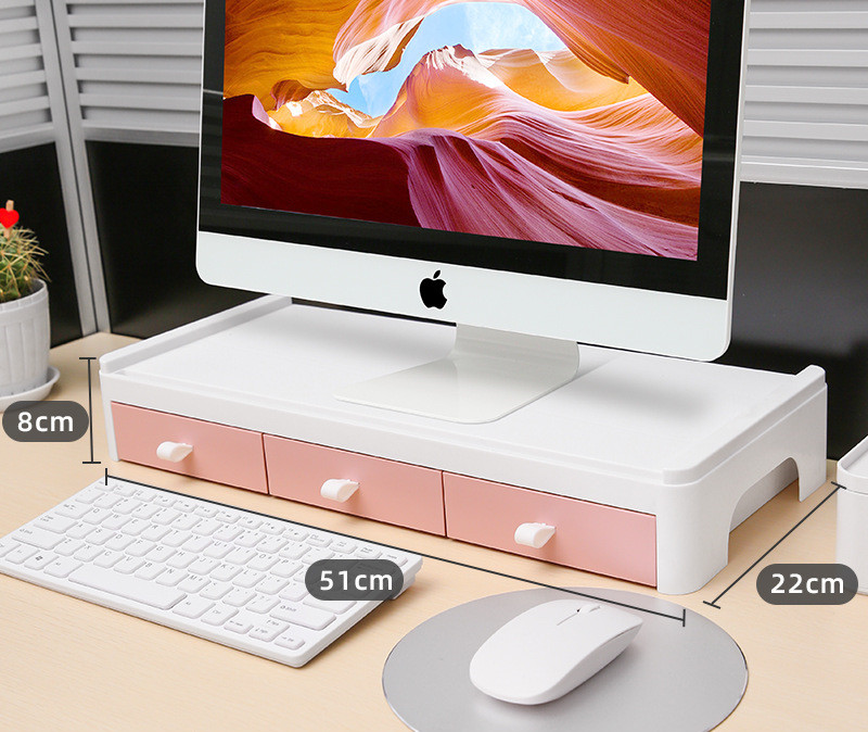 Display Heightening Rack, Office Desktop Computer Base Bracket, Keybo...