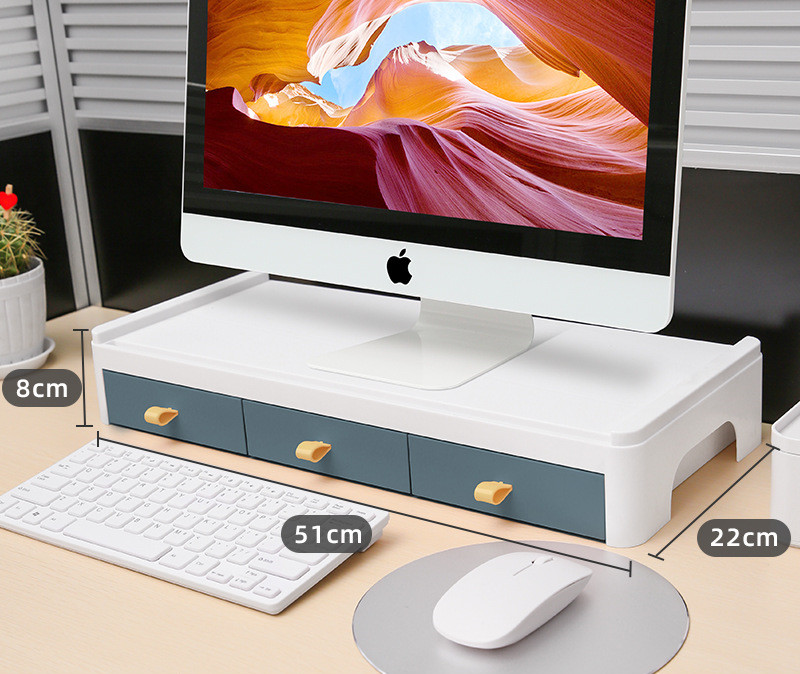 Display Heightening Rack, Office Desktop Computer Base Bracket, Keybo...