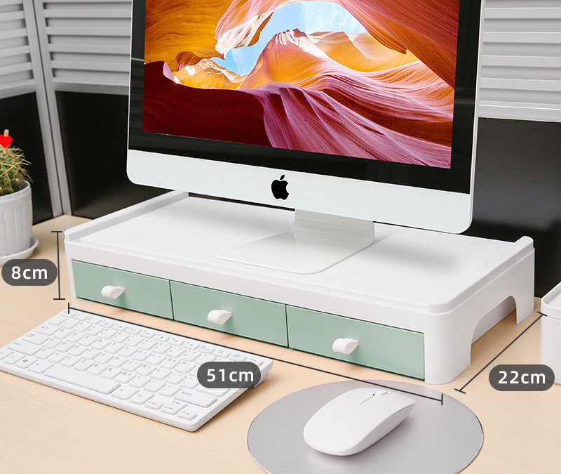 Display Heightening Rack, Office Desktop Computer Base Bracket, Keybo...