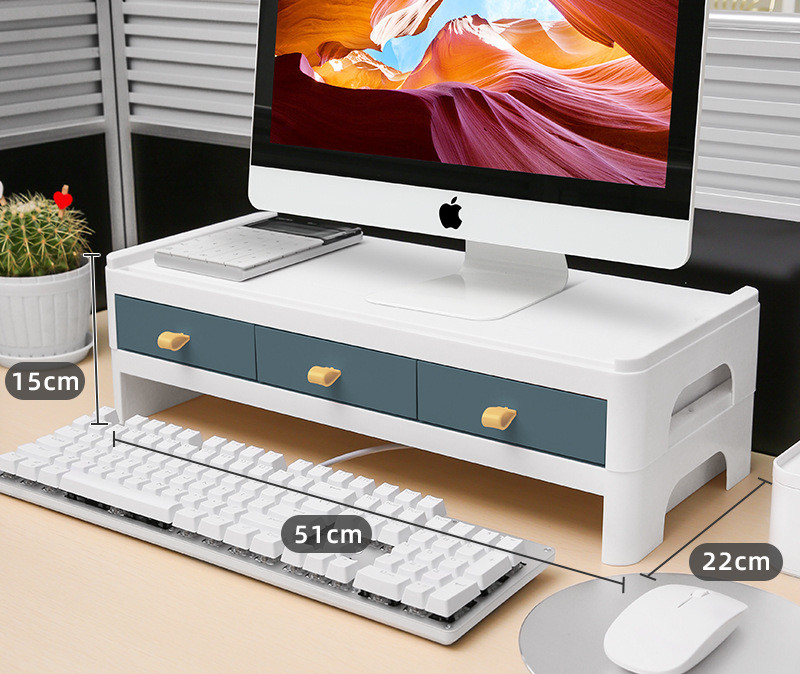 Display Heightening Rack, Office Desktop Computer Base Bracket, Keybo...