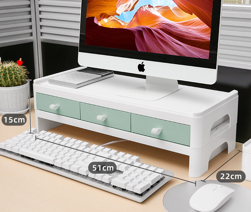 Display Heightening Rack, Office Desktop Computer Base Bracket, Keybo...