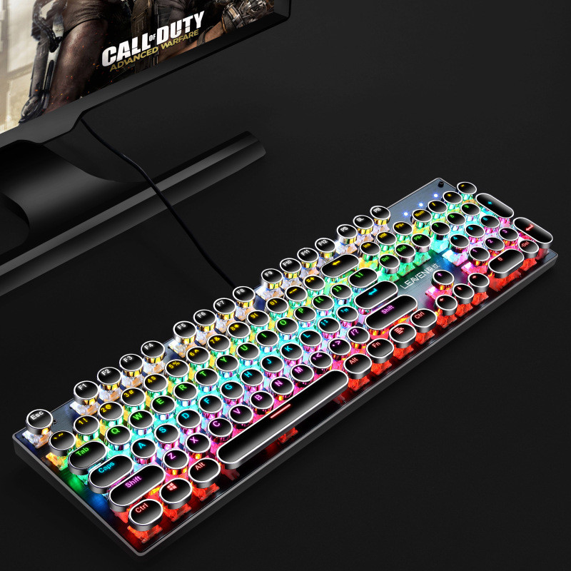 Luminous Punk Keyboard USB Wired Computer Gaming Keyboard - G