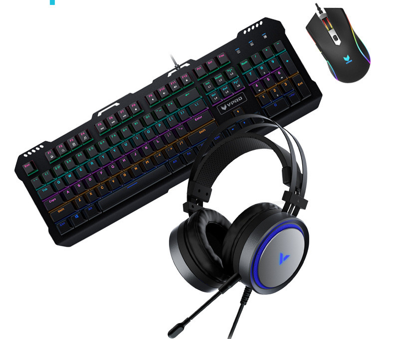 Gaming Keyboard And Mouse Three-piece Set, Mechanical Game, Internet ...