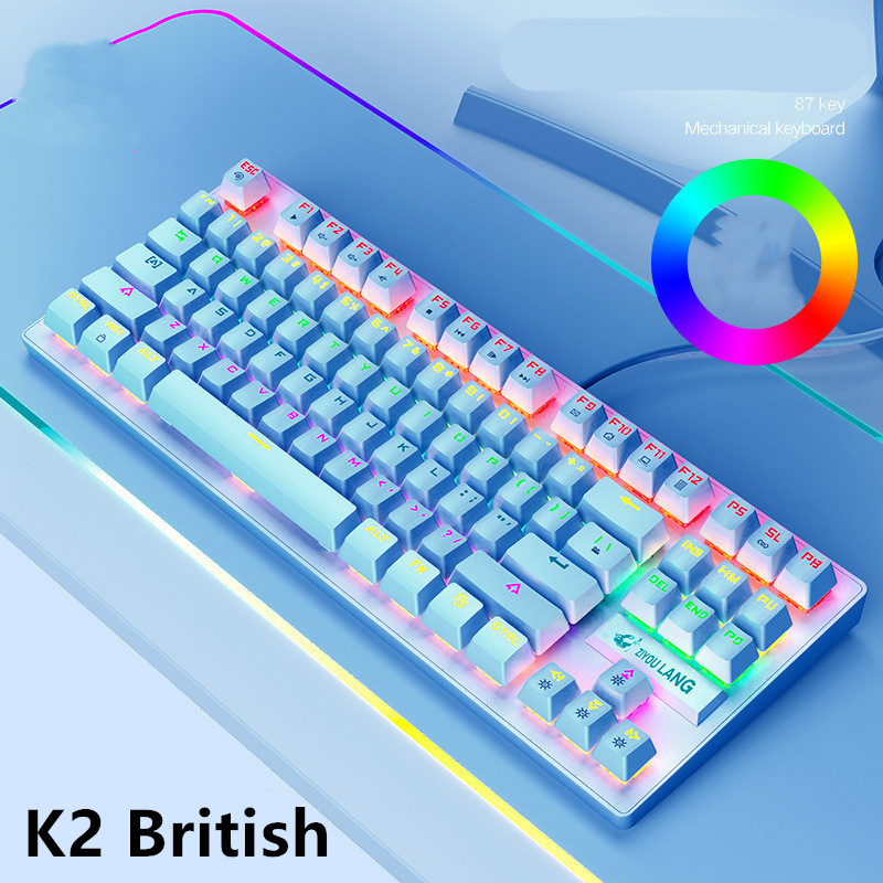 Gaming Game Manipulator Keyboard Notebook Keyboard - Blue-K2 British