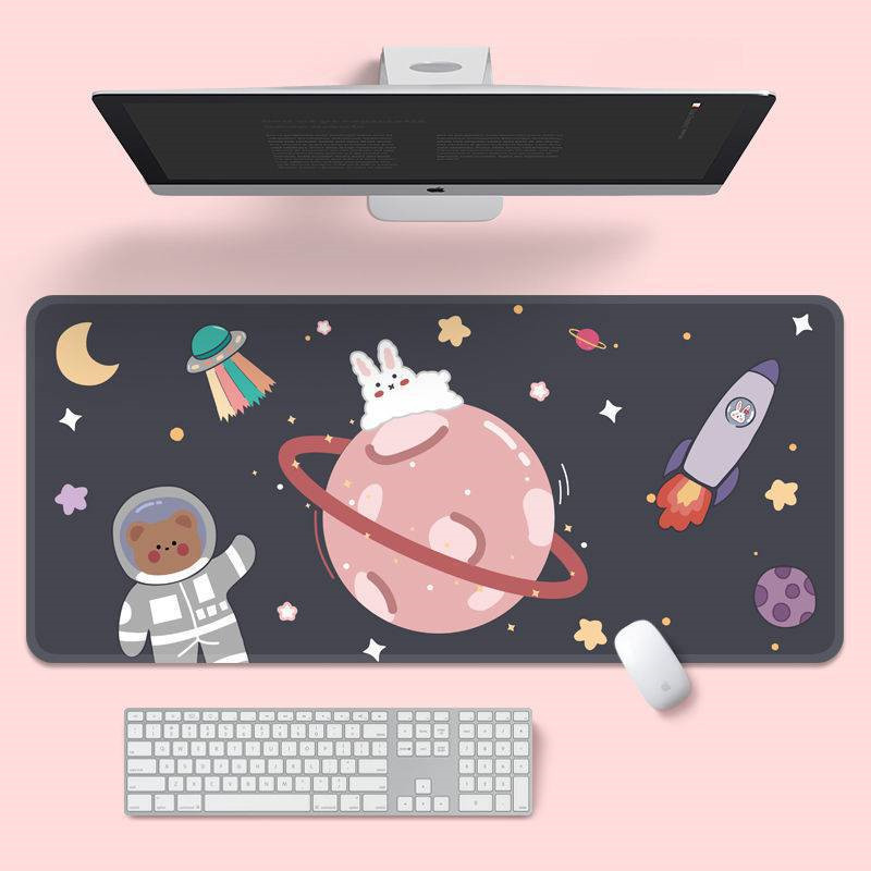 Gaming Computer Female Keyboard Office Male Long Desk Mat - B-800x300...