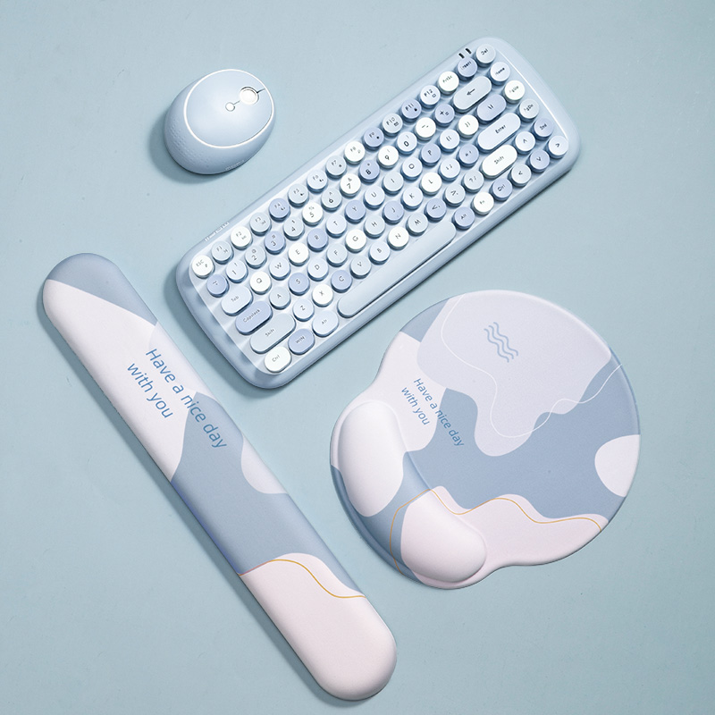 Memory Foam Office Notebook Computer Keyboard And Mouse Pad - M
