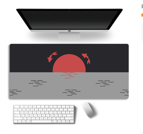 Girls Mouse Pad Oversized Precision Lock Edge Computer Keyboard Desk ...