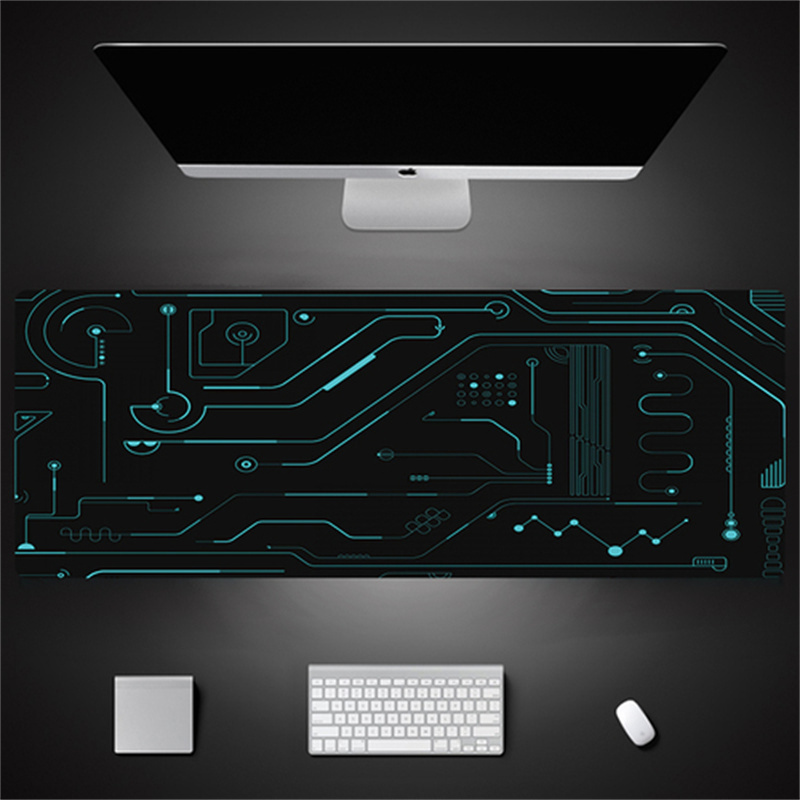 Industrial Style Tech Oversized Seam Keyboard Mouse Desk Pad - JK03-4...