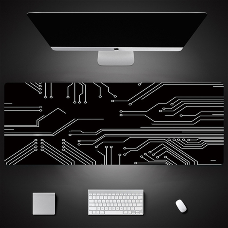 Industrial Style Tech Oversized Seam Keyboard Mouse Desk Pad - JK04-3...