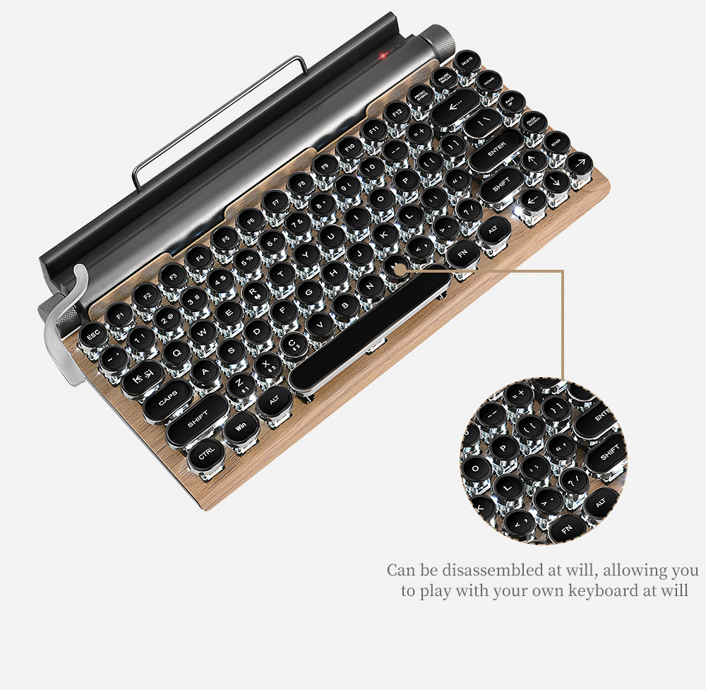 83Keys Wireless Bluetooth Dual Mode Green Axis Mechanical Keyboard - ...
