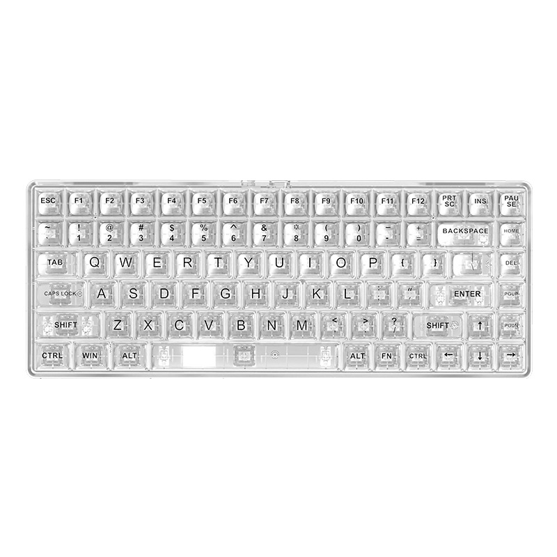 Transparent Bluetooth Wireless Tri-mode Mechanical Keyboard - Transpa...