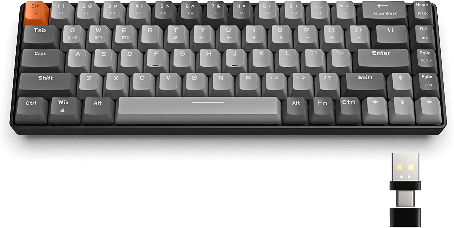 Wireless Bluetooth Mechanical Keyboard,Dual Interface Type C& USB  Fo...