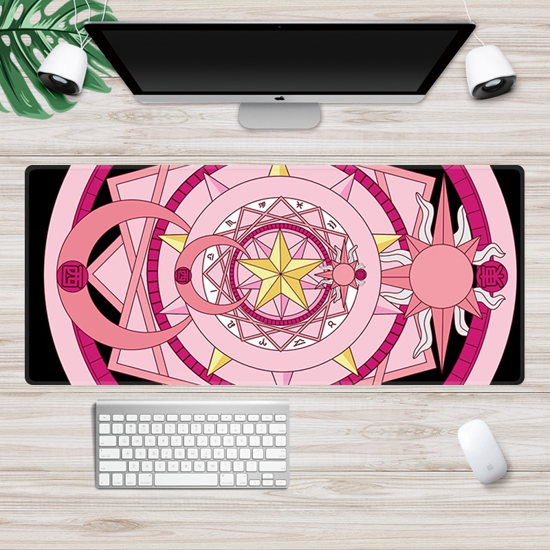 Beautiful Girl Heart Cute Cartoon Girl Pink 50X100 Office Laptop Over...