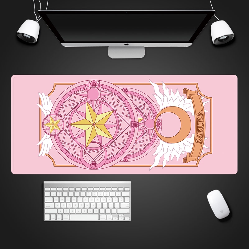 Beautiful Girl Heart Cute Cartoon Girl Pink 50X100 Office Laptop Over...