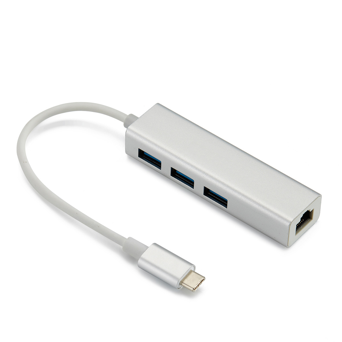 HUB 100M Wired Network Card 4 In One Docking Station - Silver-4ports3...