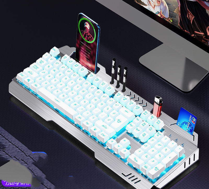 Mechanical Hand Keyboard, Mouse And Earphone Three Piece Suit Wired C...