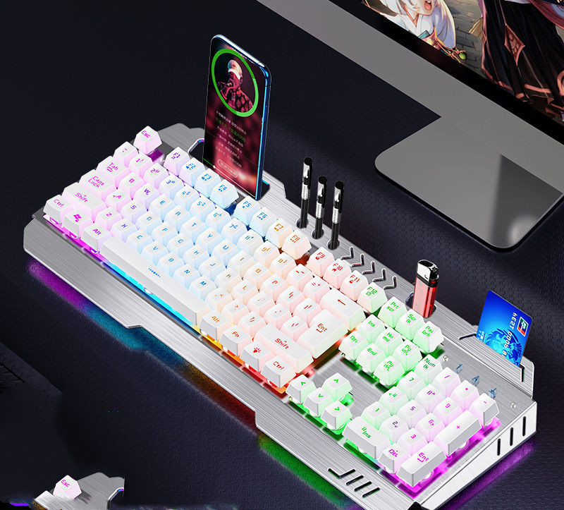 Mechanical Hand Keyboard, Mouse And Earphone Three Piece Suit Wired C...