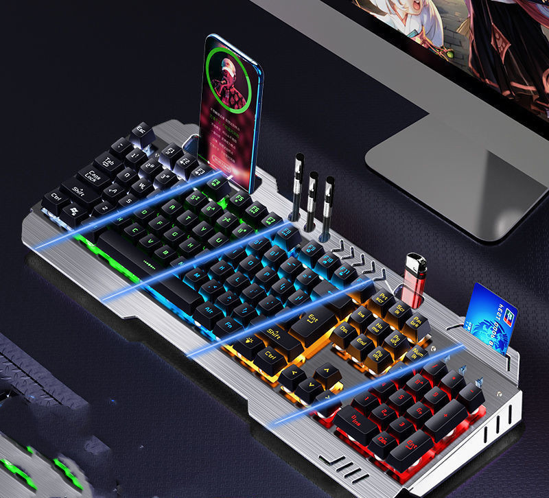 Mechanical Hand Keyboard, Mouse And Earphone Three Piece Suit Wired C...