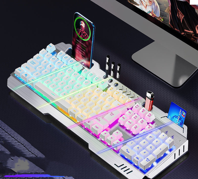 Mechanical Hand Keyboard, Mouse And Earphone Three Piece Suit Wired C...