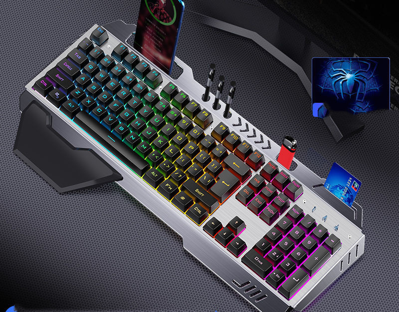 Mechanical Hand Keyboard, Mouse And Earphone Three Piece Suit Wired C...