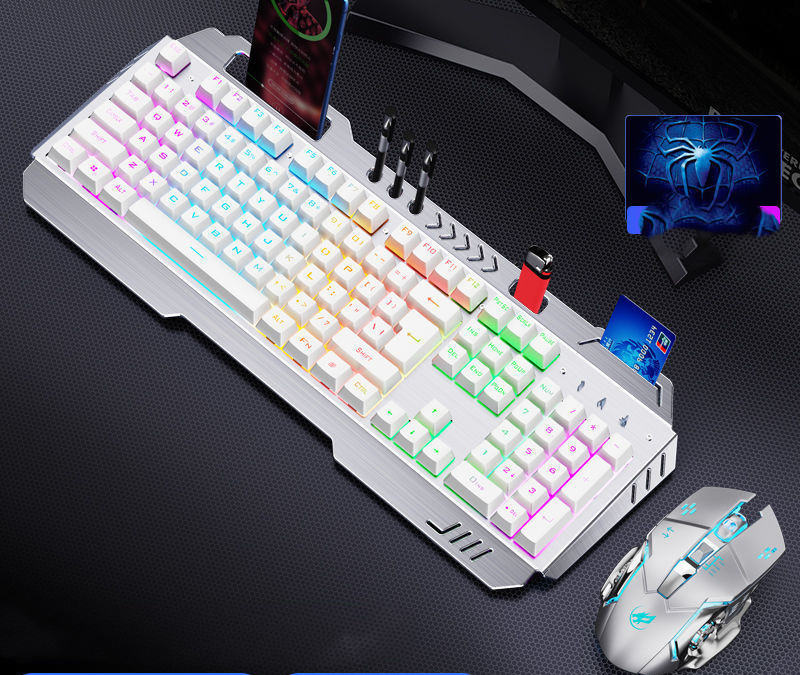 Mechanical Hand Keyboard, Mouse And Earphone Three Piece Suit Wired C...