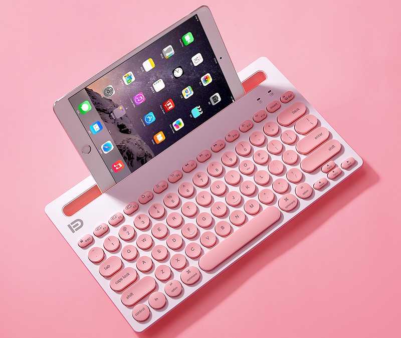 Wireless Bluetooth Mouse And Mouse Set - Pink-Keyboard